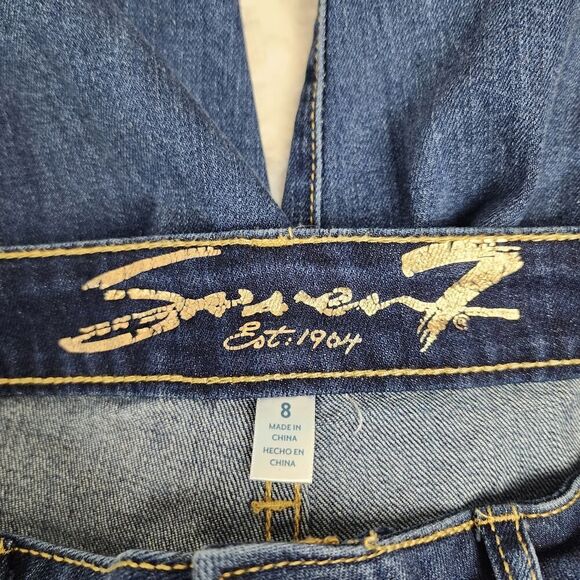 Seven 7 Sunset Bermuda Jean Shorts Blue Size 8 - Picture 8 of 9